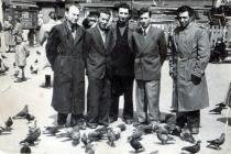 Nachman Elencwajg with his friends after WWII