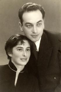 Abraham Pressburger with his wife Chava