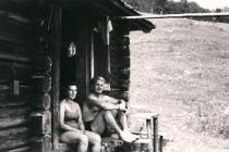 Gertrúda Milchová and her boyfriend at Dobsin Dam