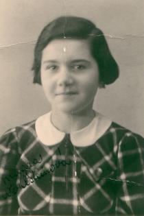 Magda Frkalova as a student at a Protestant school in Nitra