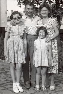 Juraj Fischer with his wife and children