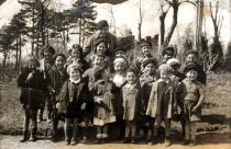 Matilda Cerge and her class from the Jewish kindergarten