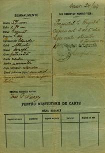 Izak David Nassi's Romanian documents