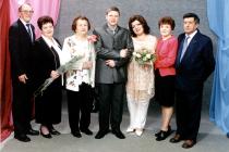 Engelina Goldentracht at the wedding of her granddaughter Marina Shevchishyna