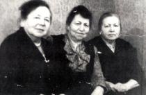 Sofia Rubinshtein with her sisters-in-law