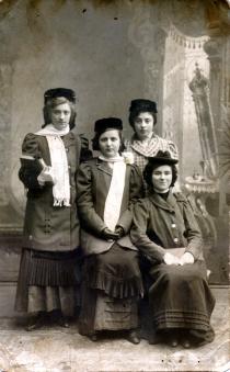 Dora Rozenfeld with her friends