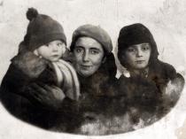 Mark Golub with his mother, Sophia Golub, and 
brother, Lev Golub