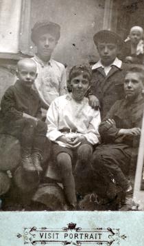Ronia Finkelshtein's cousin Boris Rabichkin with his friends