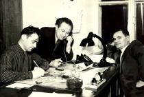 Yakov Voloshyn with his colleagues