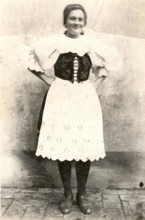 Anna Mrazkova in a traditional Czech costume
