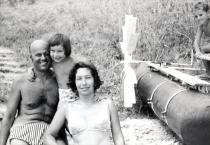 Jiri Munk with his wife Alena and daughter Hana in Bulgaria