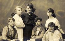 Stella Kotoucova with schoolmates