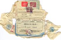 Wrapper from a parcel sent to Terezin