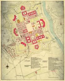 Map of Theresienstadt (Terezin) in December