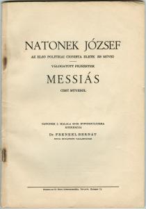Frenkel Bernát könyve Natonek Józsefrõl