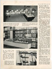 Magazine article featuring Thomas Molnar's shop