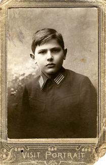 Alfred Borowicz in school uniform