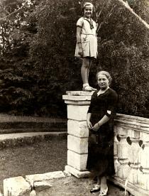 Danuta Mniewska with her mother Ewa Mniewska on holidays