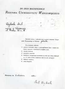 Srul Dajbog university application form