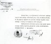 Jankiel Dajbog's low income certificate