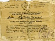 Mieczyslaw Najman's citation for the Capture of Tempelburg, Falkenburg and Dramburg