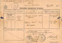 Kovács Pál Sámuel anyakönyvi kivonata