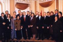 Alexander Bachnar with George W. Bush and group of dissidents and opposition leaders from Europe