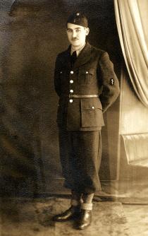 Livia Teleki's first husband, Sandor Kapas, in Hungarian uniform